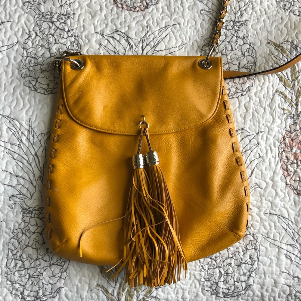 TUMI Leather Tassel Bag